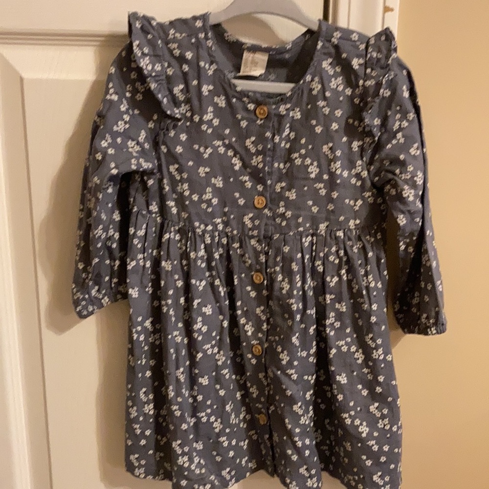 Baby girl grey floral dress